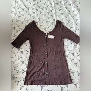 Maurices Plum Button-Down Shirt